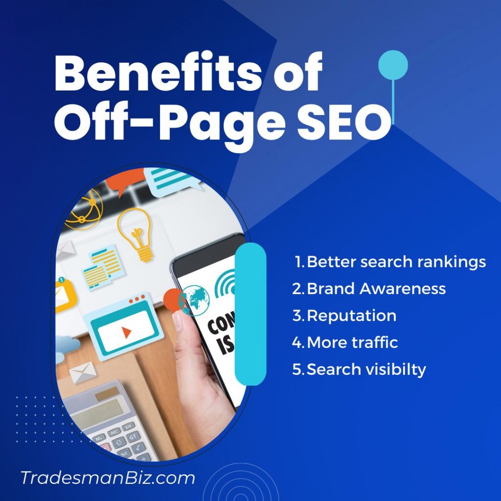 List of five benefits of off-page seo